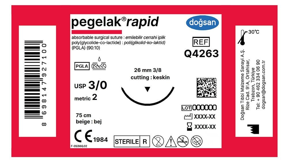 Pegelak rapid 3/0 26 3/8 keskin(▼),75cm