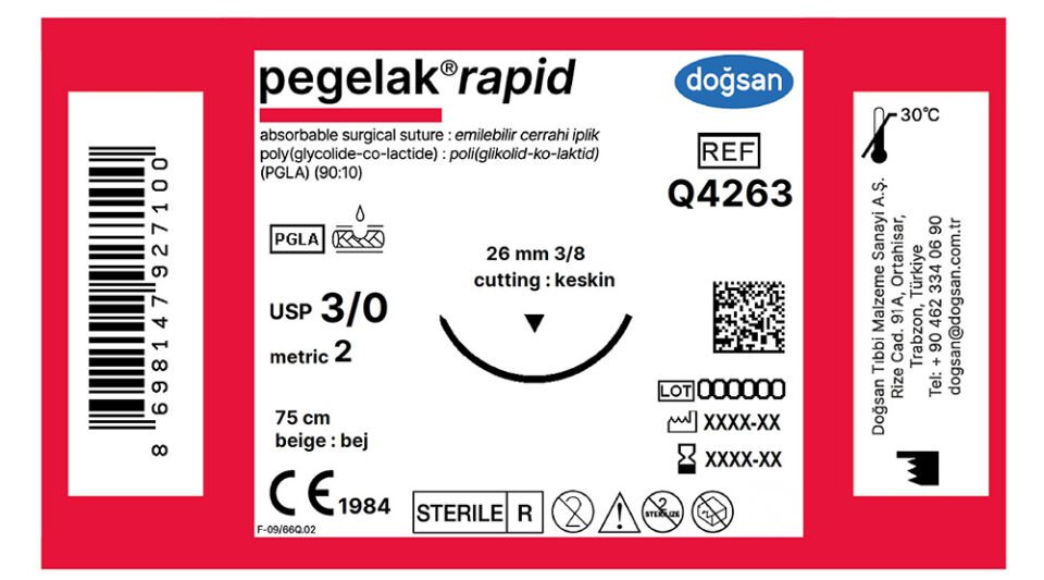 Pegelak rapid 3/0 26 3/8 keskin(▼),75cm