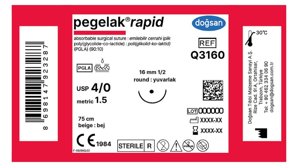 Pegelak rapid 4/0 16 1/2 yuvarlak,75cm