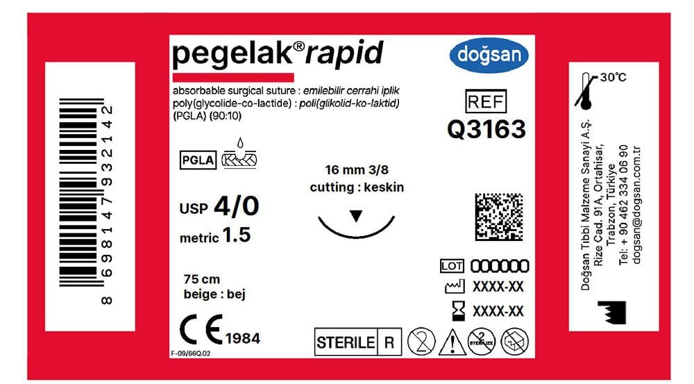 Pegelak rapid 4/0 16 3/8 keskin▼,75cm