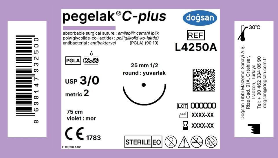 Pegelak plus 3/0 25 1/2 yuvarlak,75cm