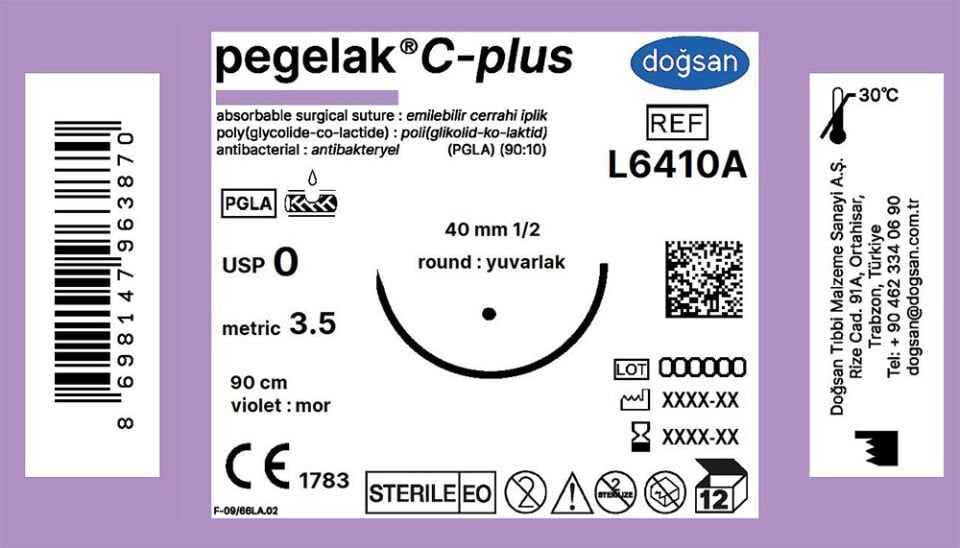 Pegelak plus 0 40 1/2 yuvarlak,90cm