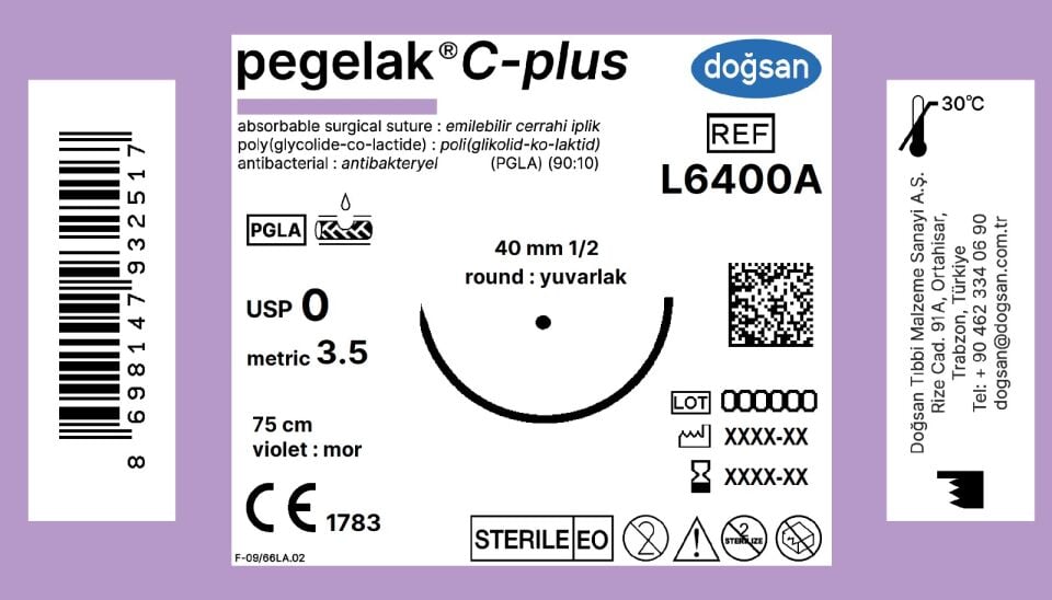Pegelak plus 0 40 1/2 yuvarlak,75cm
