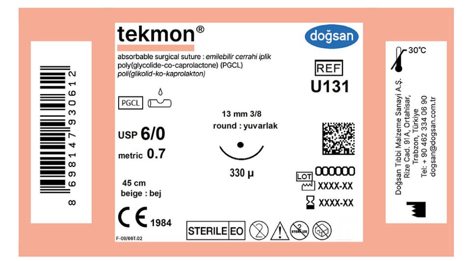 Tekmon bej 6/0 13 3/8 yuv,330µ,45cm