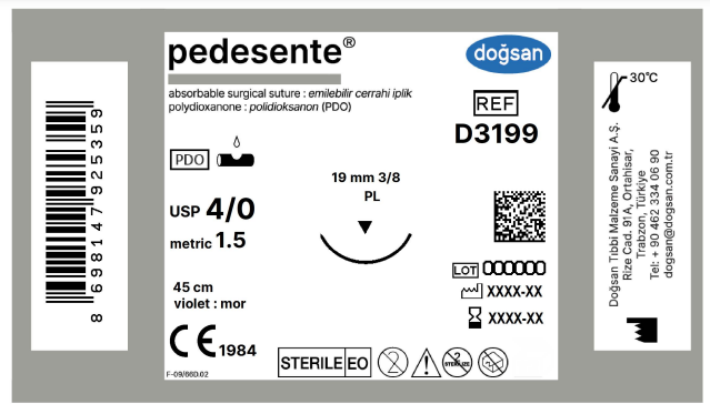 Pedesente 4/0 19 3/8 PL,45cm