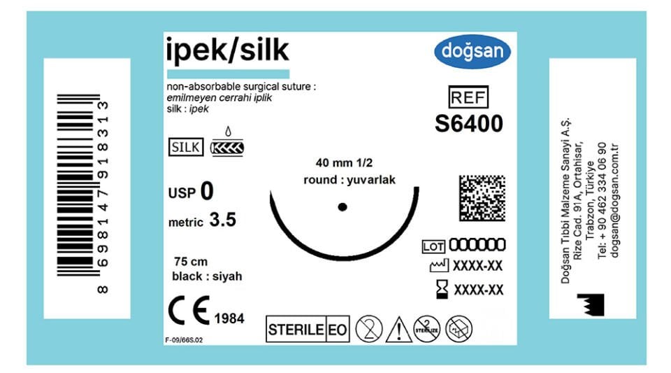 Ipek 0 40 1/2 yuvarlak,75cm