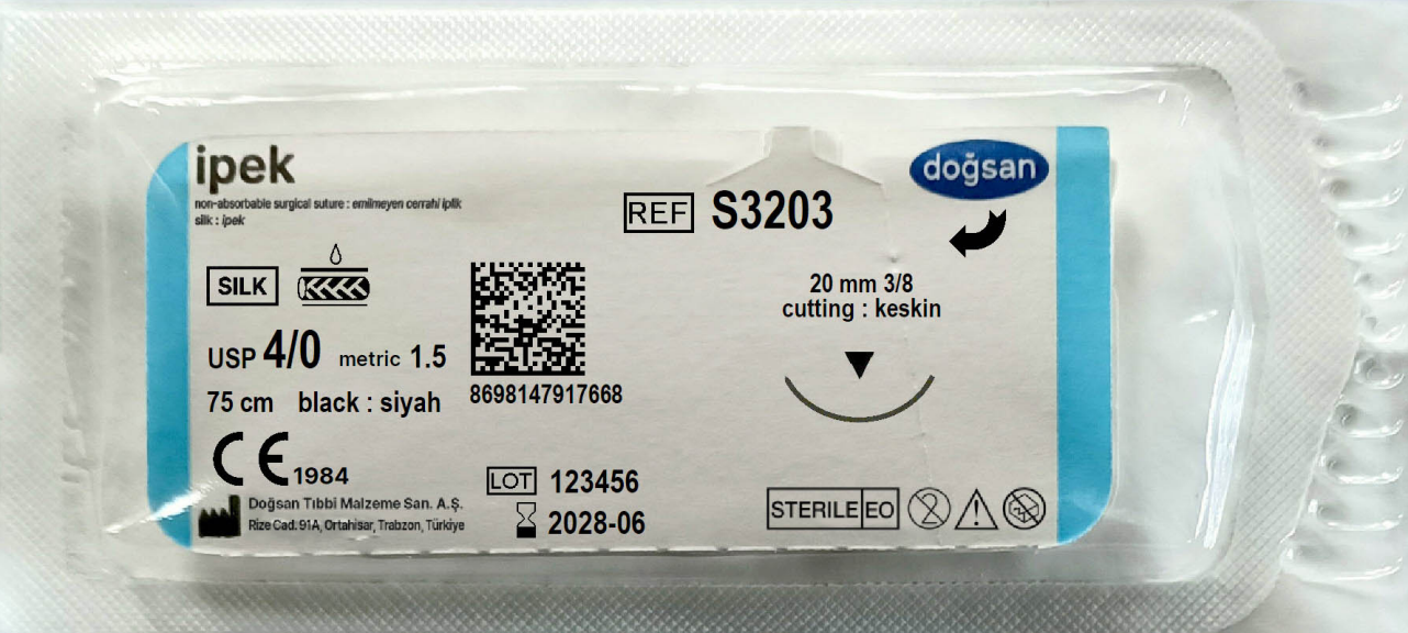 Ipek 4/0 20 3/8 keskin(▼),75cm