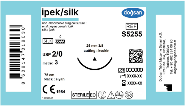 Ipek 2/0 25 3/8 keskin(Δ),75cm