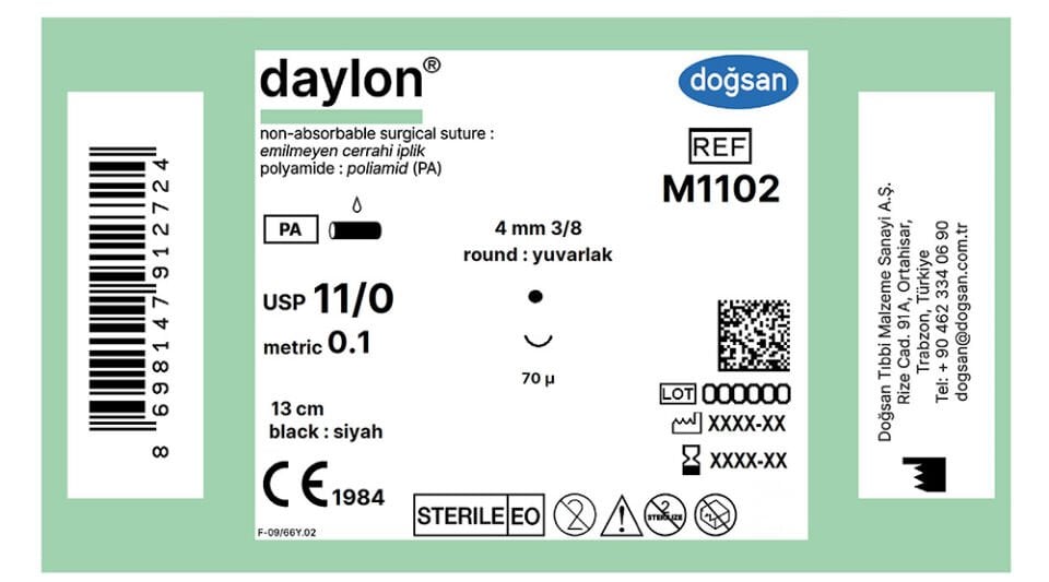 Daylon 11/0 4 3/8 yuvarlak,70µ,13cm