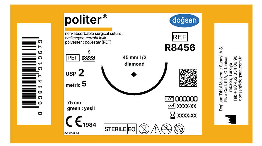 Politer 2 45 1/2 diamond,75cm