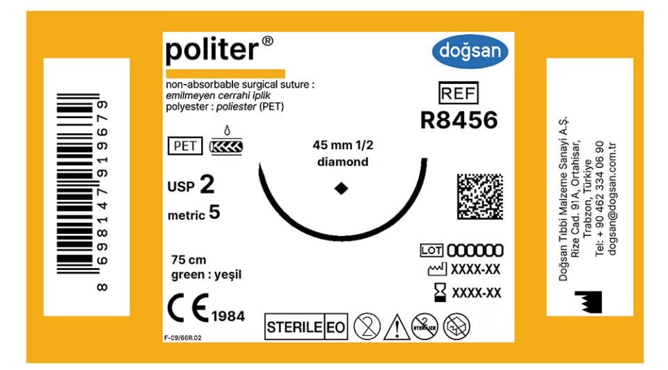 Politer 2 45 1/2 diamond,75cm