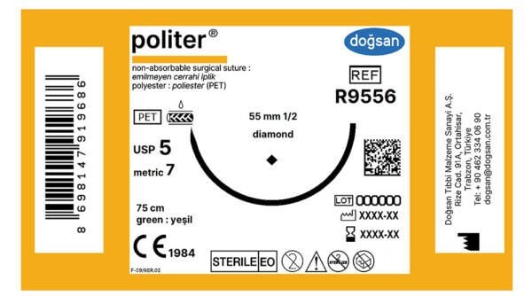 Politer 5 55 1/2 diamond,75cm