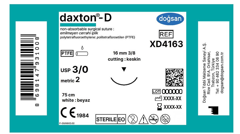 Daxton-D 3/0 16 3/8  keskin(▼),75cm,byz