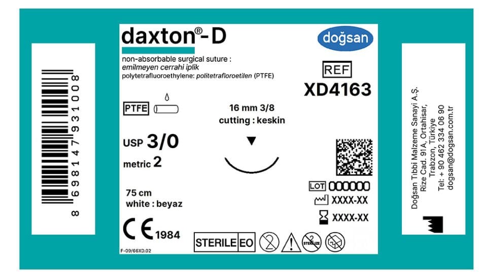 Daxton-D 3/0 16 3/8  keskin(▼),75cm,byz