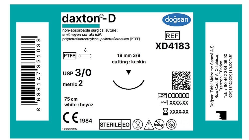 Daxton-D 3/0 18 3/8  keskin(▼),75cm,byz