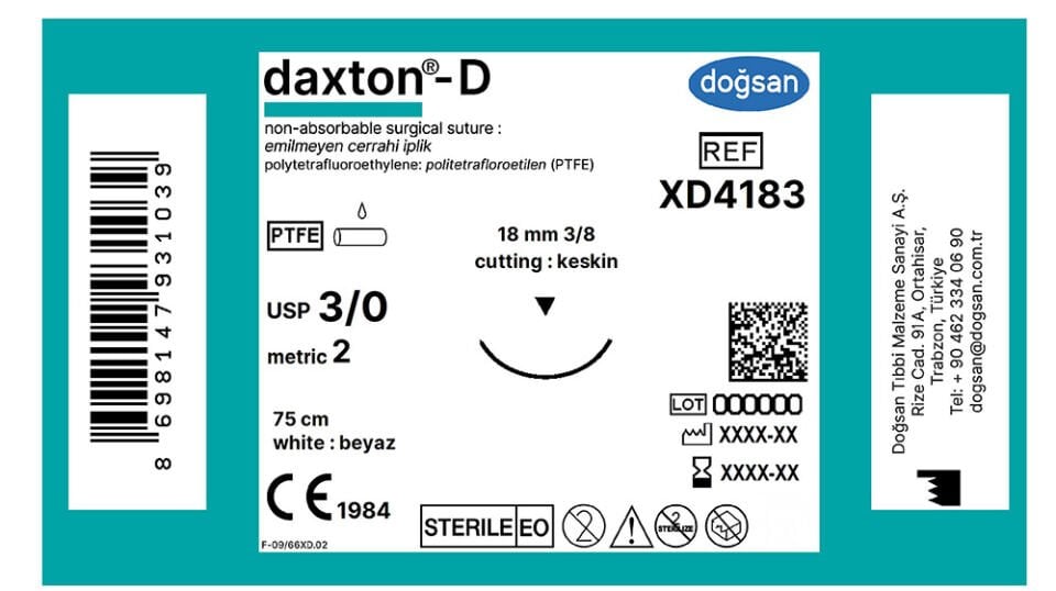 Daxton-D 3/0 18 3/8  keskin(▼),75cm,byz