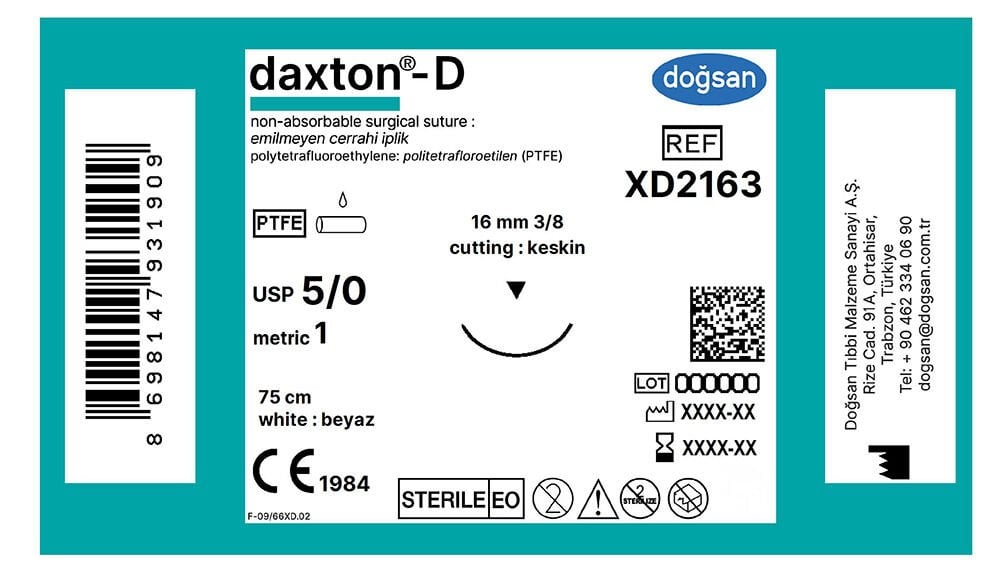 Daxton-D 5/0 16 3/8  keskin(▼),75cm,byz