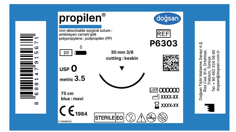 Propilen 0 30 3/8 keskin(▼),75cm