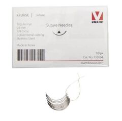 Kruuse Sütür İğnesi Regular 3/8 Keskin 25 MM 10'lu Paket