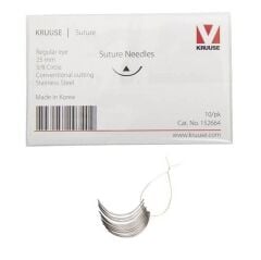 Kruuse Sütür İğnesi Regular 3/8 Keskin 25 MM 10'lu Paket