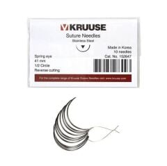 Kruuse Sütür İğnesi Spring 1/2 Keskin 41 MM 10'lu Paket
