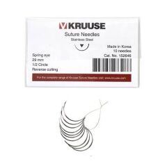 Kruuse Sütür İğnesi Spring 1/2 Keskin 29 MM 10'lu Paket