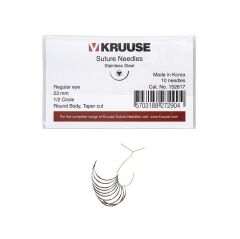 Kruuse Sütür İğnesi Regular 1/2 Keskin İğneli 23 MM 10'lu Paket