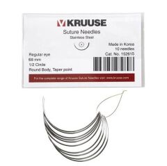 Kruuse Sütür İğnesi Regular 1/2 Yuvarlak İğneli 68 MM 10'lu Paket