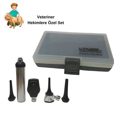 Vzn Veteriner Hekimlere Özel Otoskop - Optahlmaskop Set
