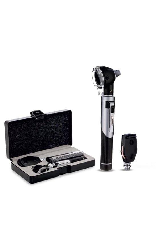 VZN Otoskop Oftalmaskop Fiber Optik Profesyonel Klinik Model Set VZN-CES-E10