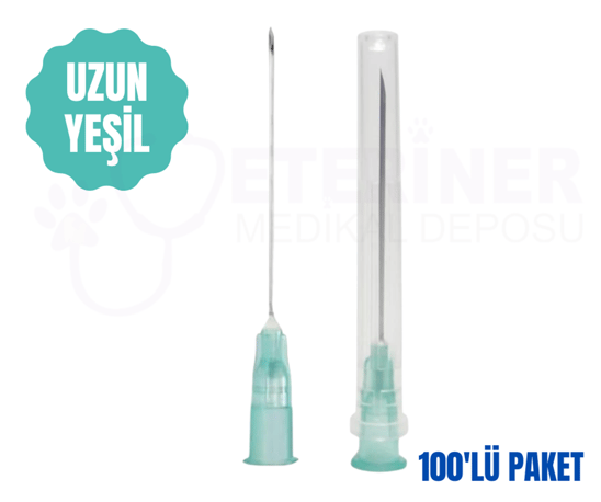 Enjektör Ucu yeşil 100'lü Paket UZUN
