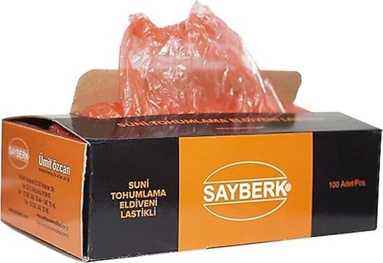 Sayberk Suni Tohumlama Eldiveni Uzun Konçlu Lastikli 100 Lü