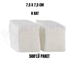 Spanç 7,5*7,5 CM 8 Kat Nonsteril 500'lü Paket