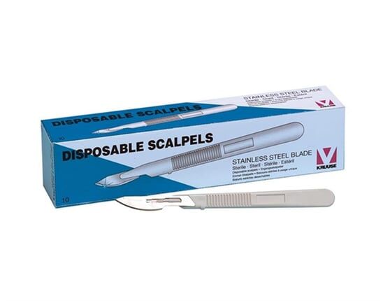 Kruuse Disposable (Tek Kullanımlık) Saplı Bistüri Steril no:23