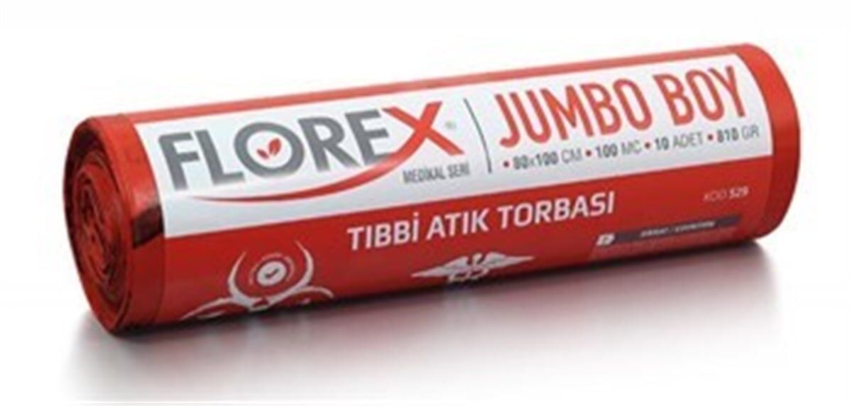 Tıbbi Atık Torbası (Poşeti) 80 CMx*110 CM (jumbo boy) 10'lu Paket