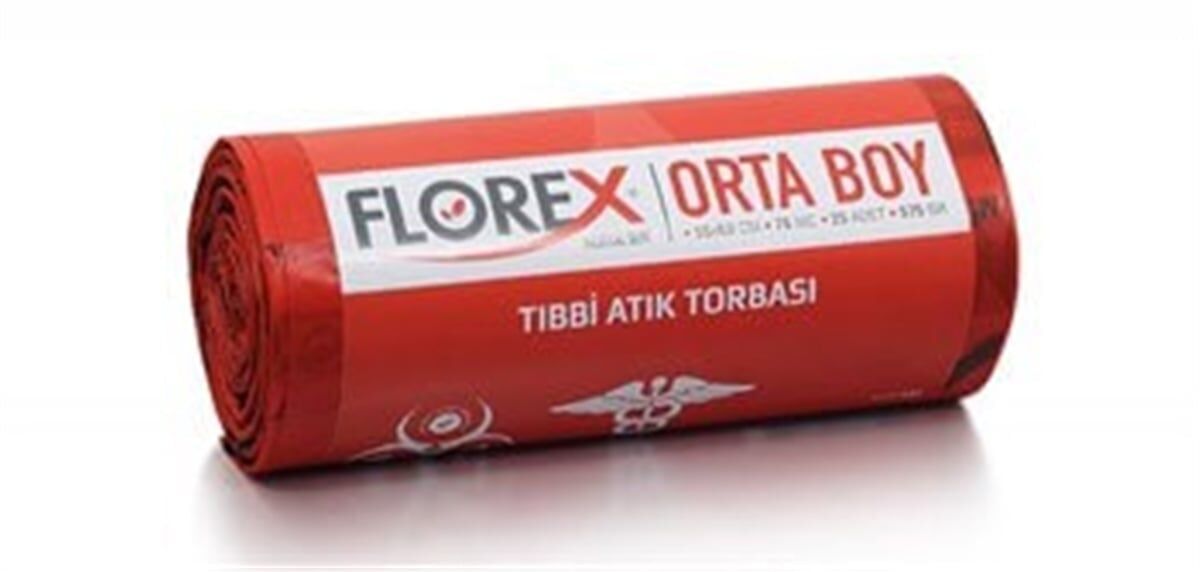 Tıbbi Atık Torbası (Poşeti) 55 CM*65 CM (orta boy) 25'li Paklet