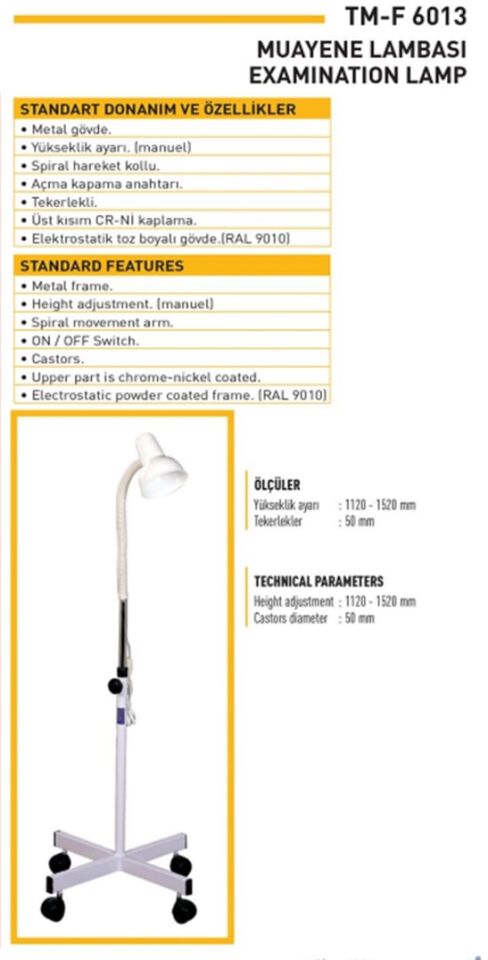 Muayene Lambası (Spiralli Lamba)