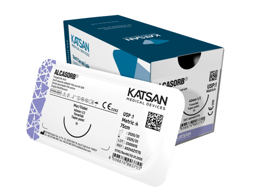 KATSAN ALCASORB Cerrahi PGA ( Emilebilir) 75 cm 12'li Paket