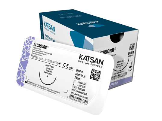 KATSAN ALCASORB Cerrahi PGA ( Emilebilir) 75 cm 12'li Paket