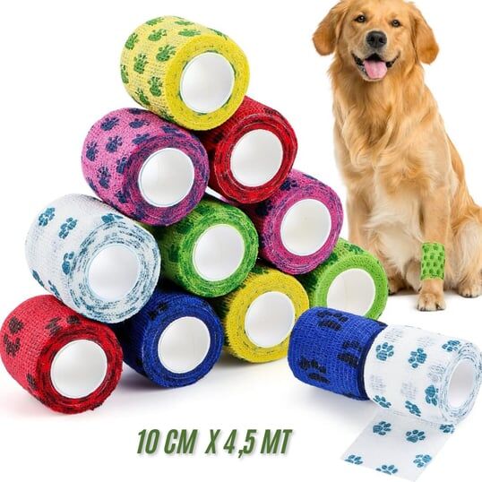 Kendinden Yapışkanlı Pati Desenli Bandaj 10X4,5 KARIŞIK RENK