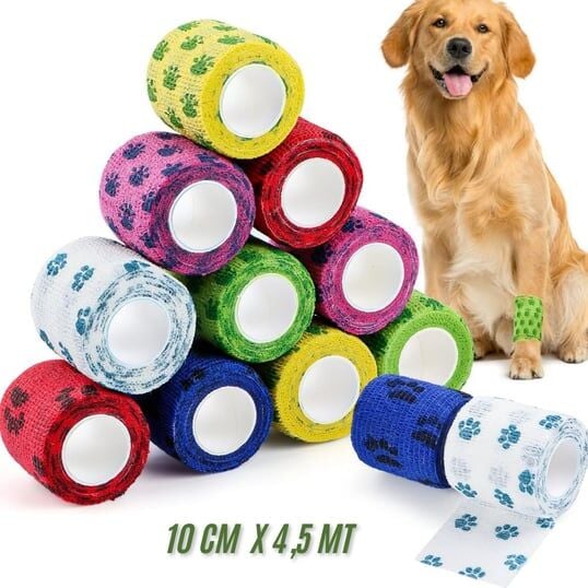 Kendinden Yapışkanlı Pati Desenli Bandaj 10X4,5 KARIŞIK RENK