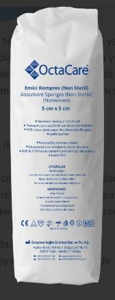 Octacare Nonsteril Spanç 5cm*5cm 100 lü Paket