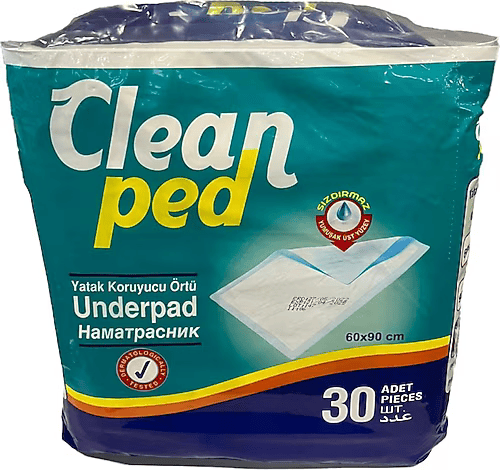 Clean Ped Sermeli Bez (Hasta Alt Bezi) 60 CM*90 CM 30lu Paket