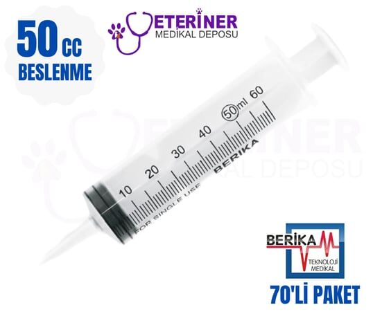 Berika 50 CC Beslenme Enjektörü 70'li Paket (Çam Uçlu )