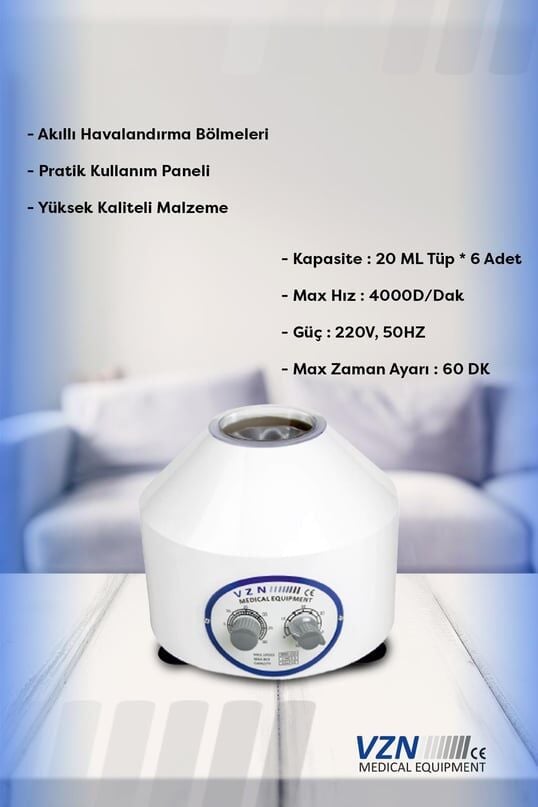 VZN Santrifüj Cihazı 6 Tüplü 800 D