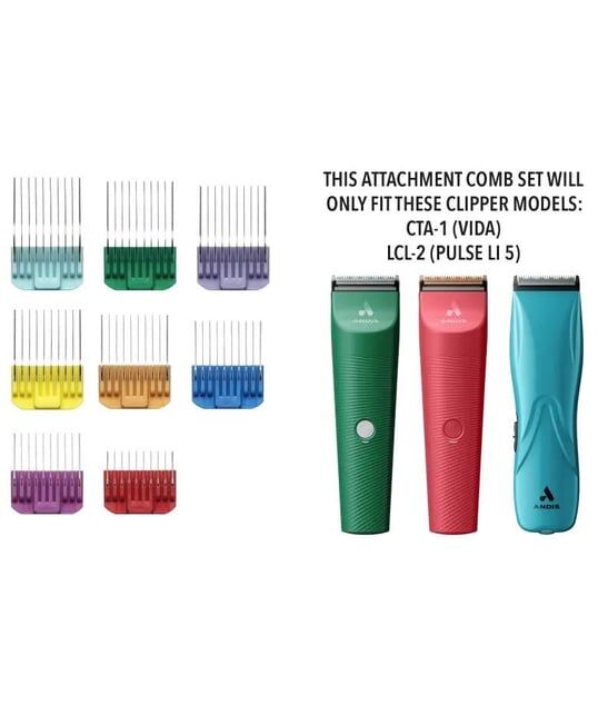 Andis Vida Heiniger Midi Traş Makinesine Uyumlu 8 Parça Tarak Seti