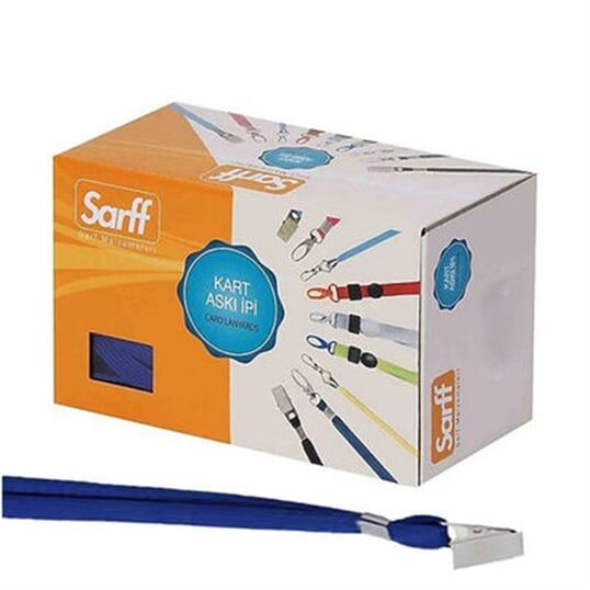 Sarff Yaka Kartı İpi Metal Klips Lacivert