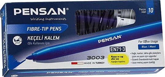 Pensan 3003 Ofis Tipi Keçeli Kalem Mavi
