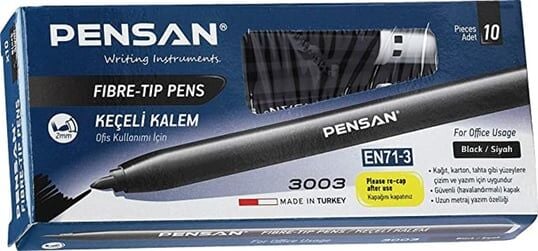 Pensan 3003 Ofis Tipi Keçeli Kalem Siyah