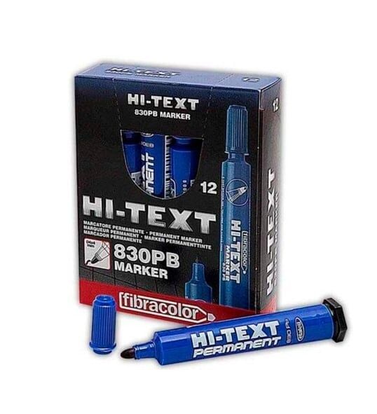 Hi-Text Permanent Markör Yuvarlak Uçlu Mavi